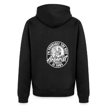Baumpfleger Baumkletterer Arboriste - Veste à capuche bio Premium Unisexe - noir - Dos - Nico (187cm)