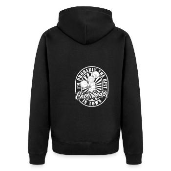 Cheerleader Cheerleading - Unisex Premium Organic Zip Hoodie - black - Back - Nico (187cm)