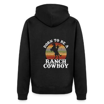 Rodeo Cowboy Ranch Cowboy - Veste à capuche bio Premium Unisexe - noir - Dos - Nico (187cm)