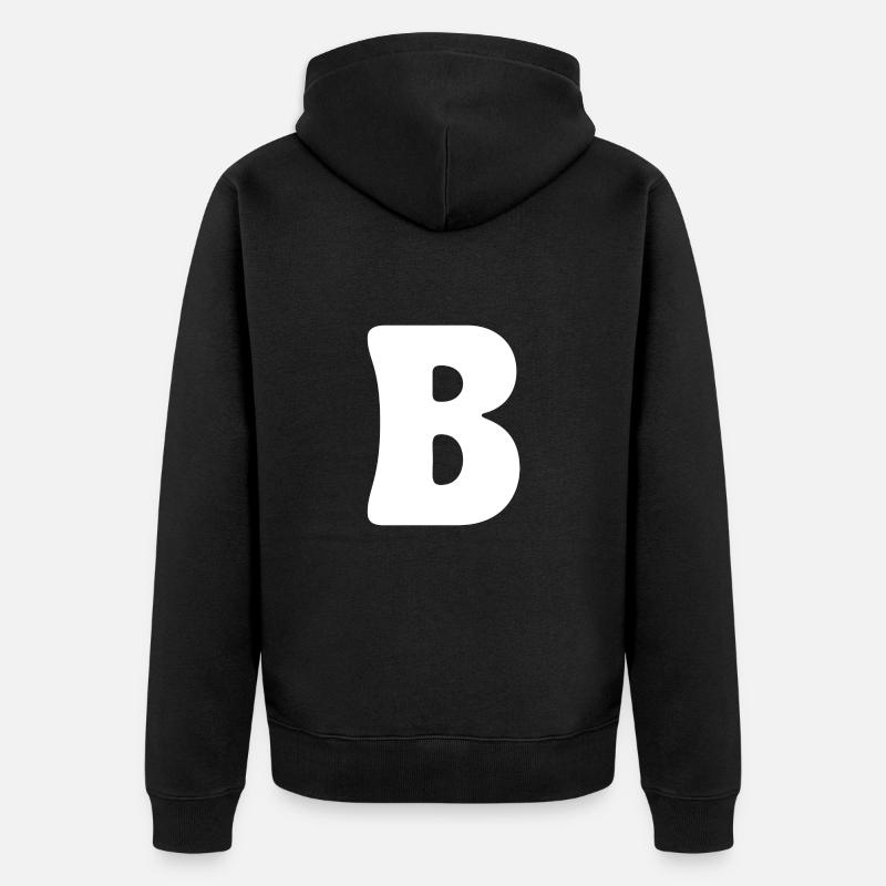 B - Veste à capuche bio Premium Unisexe - noir