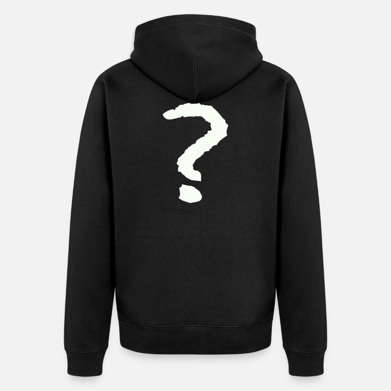 Points d’interrogation - Veste à capuche bio Premium Unisexe - noir