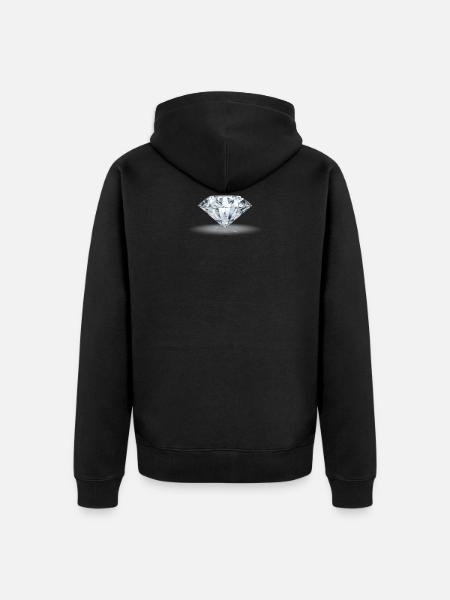 flawless diamond design - Unisex Premium Organic Zip Hoodie - black