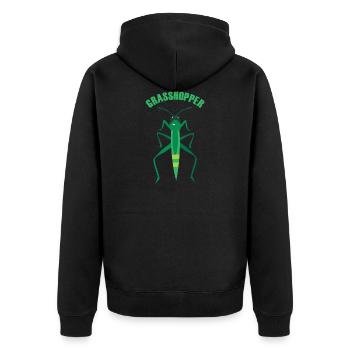 sauterelle - Veste à capuche bio Premium Unisexe - noir - Dos - Nico (187cm)