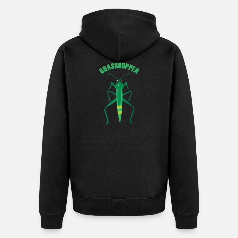 grasshopper - Unisex Premium Bio Zip Hoodie - Schwarz