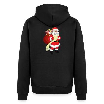 Noël Noël Père Noël Père Noël - Veste à capuche bio Premium Unisexe - noir - Dos - Nico (187cm)