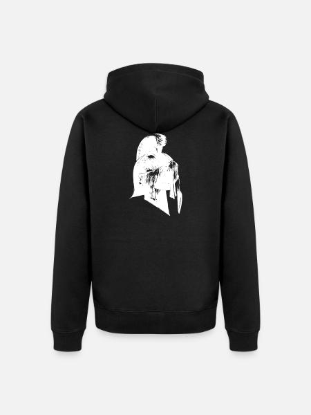Roman helmet - Unisex Premium Organic Zip Hoodie - black
