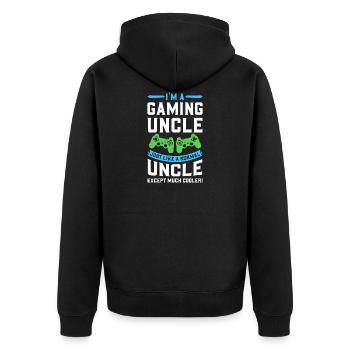 I'm A Gaming Uncle - Unisex Premium Organic Zip Hoodie - black - Back - Nico (187cm)