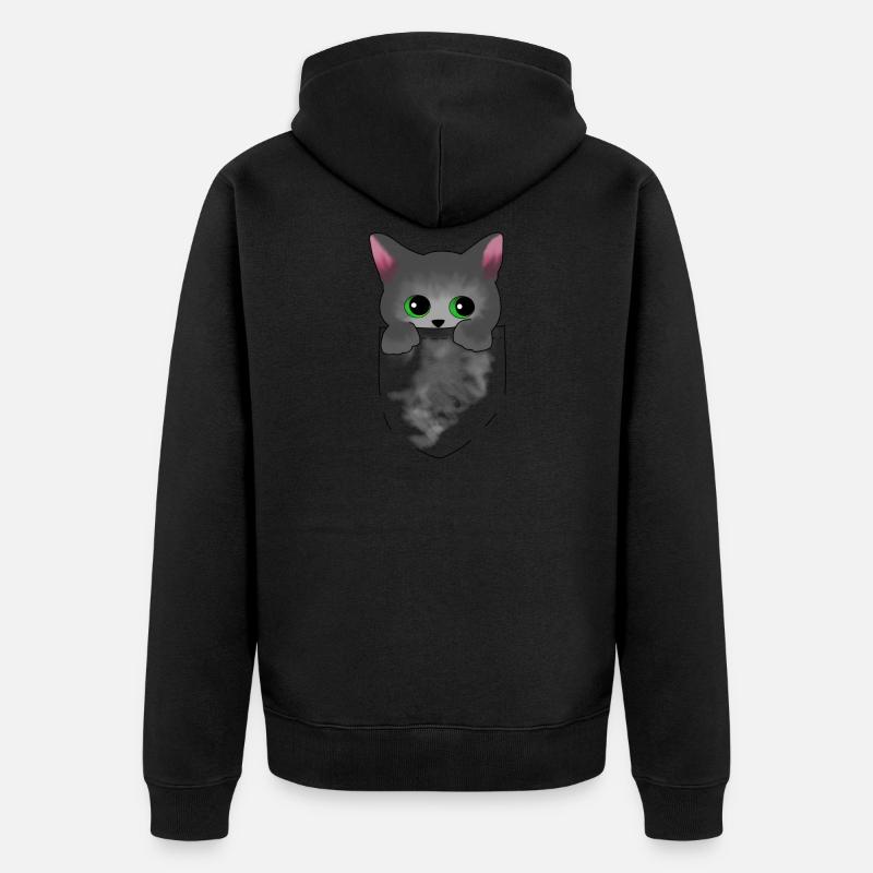 Bébé chat Perser Birmanie - Veste à capuche bio Premium Unisexe - noir