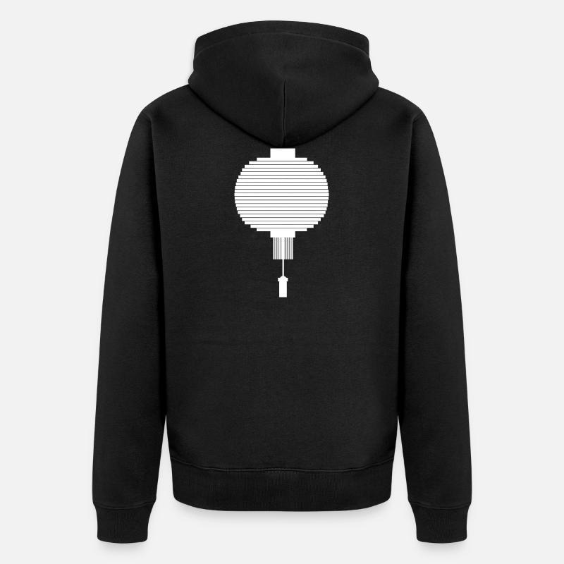 Lampe de lanterne d'Asie - Veste à capuche bio Premium Unisexe - noir