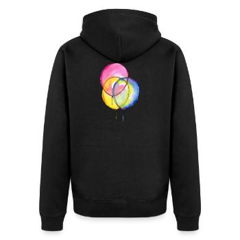 ballons - Veste à capuche bio Premium Unisexe - noir - Dos - Nico (187cm)