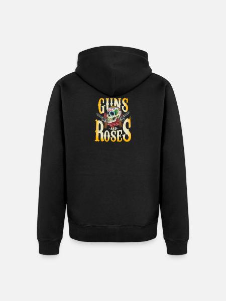 Guns and Roses - Unisex Premium Organic Zip Hoodie - black