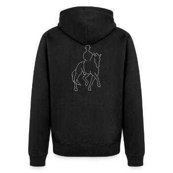 cavaliers de dressage - Veste à capuche bio Premium Unisexe - noir - Dos - Nico (187cm)