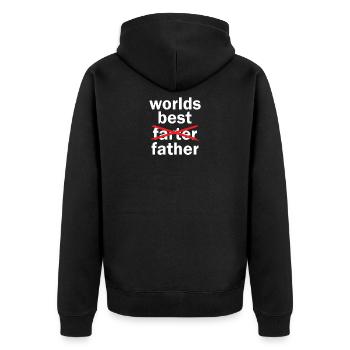 Meilleur Farter et père du monde - Veste à capuche bio Premium Unisexe - noir - Dos - Nico (187cm)