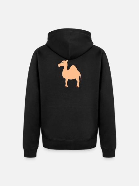 camel - Unisex Premium Organic Zip Hoodie - black
