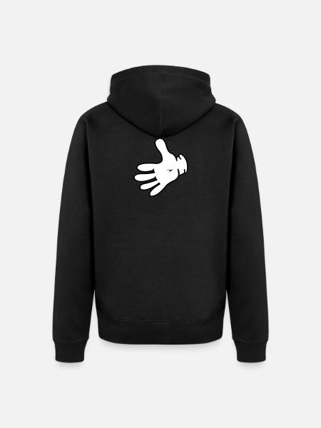hand comic 02 - Unisex Premium Organic Zip Hoodie - black