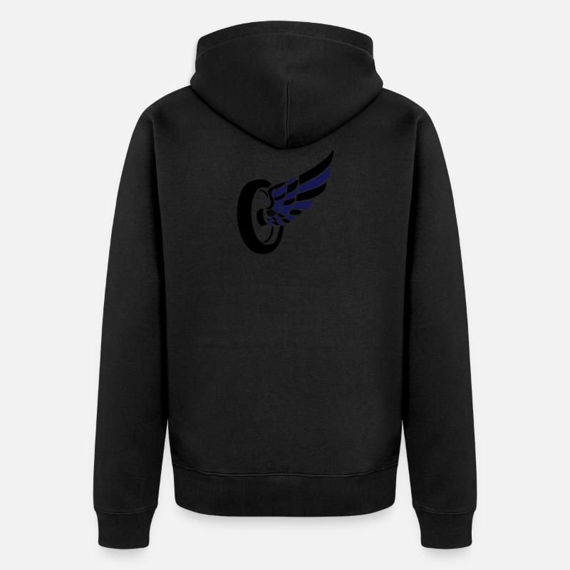 aile de roue - Veste à capuche bio Premium Unisexe - noir