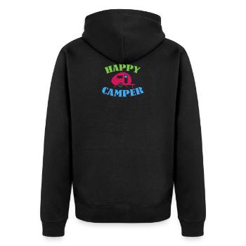 Camping Happy Camper - Veste à capuche bio Premium Unisexe - noir - Dos - Nico (187cm)