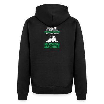 Tondre tondeuse à gazon Jardinier drôle - Veste à capuche bio Premium Unisexe - noir - Dos - Nico (187cm)