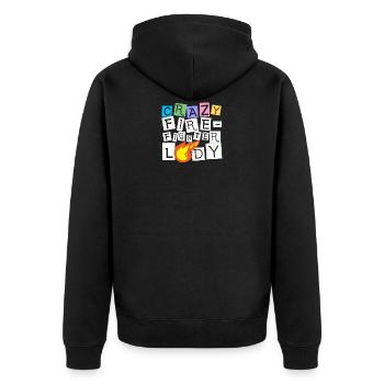Pompier pompier - Veste à capuche bio Premium Unisexe - noir - Dos - Nico (187cm)