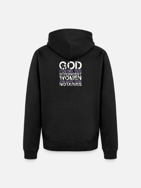 notary - Unisex Premium Organic Zip Hoodie - black