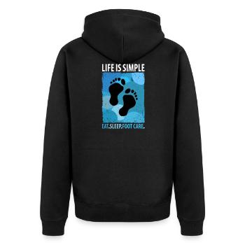 Soins des pieds Pédicure Podiatre Salon de manucure Cadeau - Veste à capuche bio Premium Unisexe - noir - Dos - Nico (187cm)