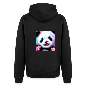 Panda - Veste à capuche bio Premium Unisexe - noir - Dos - Nico (187cm)