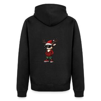 Noël du cerf Noël - Veste à capuche bio Premium Unisexe - noir - Dos - Nico (187cm)