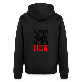 Junggesellen Jga Crew Bräutigam Team - Unisex Premium Bio Zip Hoodie - Schwarz - Hinten - Nico (187cm)