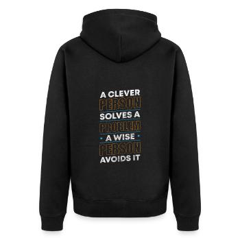 Problème? Le plaisir n’a pas d’importance - Veste à capuche bio Premium Unisexe - noir - Dos - Nico (187cm)