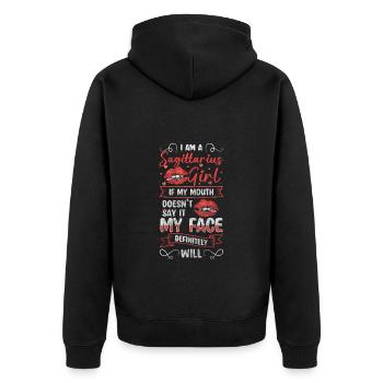 Horoscope Naissance Mois Symbole Constellation - Veste à capuche bio Premium Unisexe - noir - Dos - Nico (187cm)
