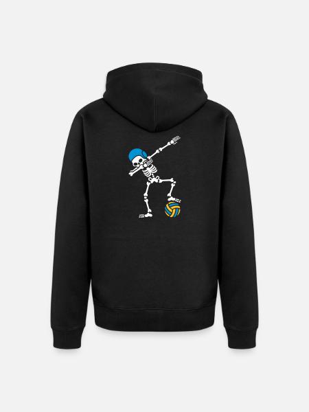 DAB DABBING skeleton Water polo Halloween - Unisex Premium Organic Zip Hoodie - black