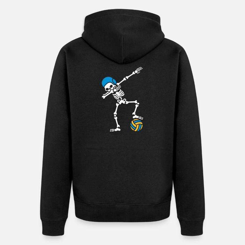 DAB DABBING Squelette Water-Polo Halloween - Veste à capuche bio Premium Unisexe - noir