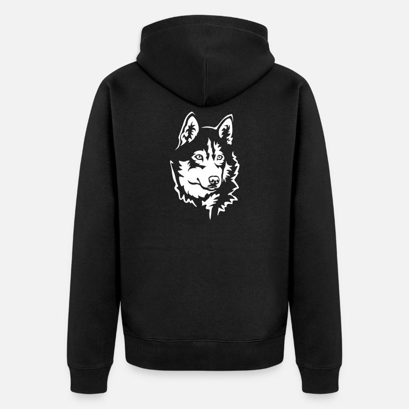 Tête Husky « Black Edition » - Veste à capuche bio Premium Unisexe - noir