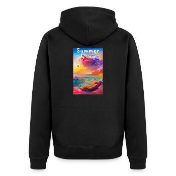 Summer Dream - Veste à capuche bio Premium Unisexe - noir - Dos - Nico (187cm)