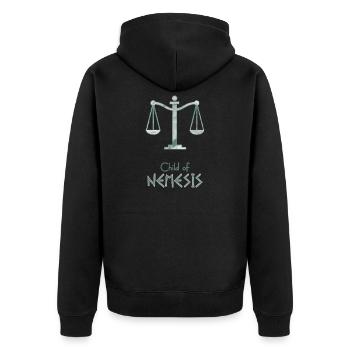 Child of Nemesis – Percy Jackson inspired design - Unisex Premium Organic Zip Hoodie - black - Back - Nico (187cm)