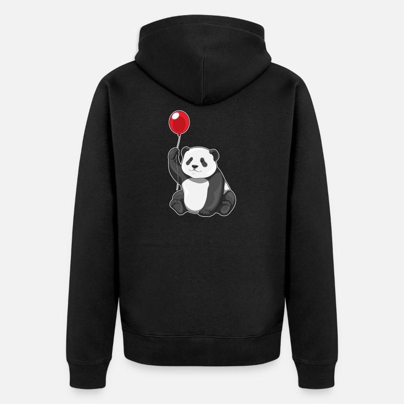 Ballon Panda - Veste à capuche bio Premium Unisexe - noir