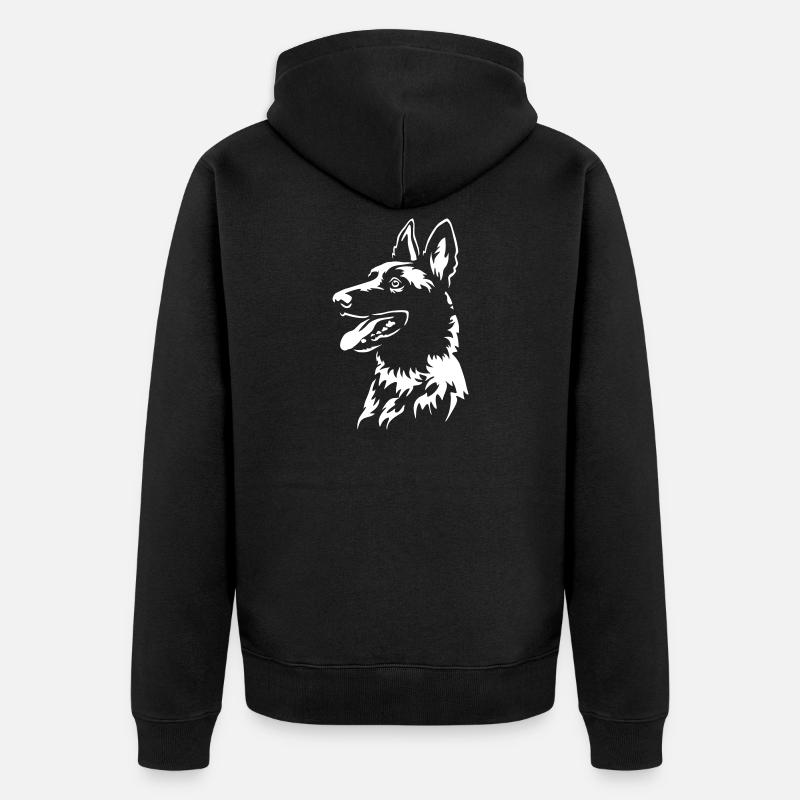 Malinois Head « Black Edition » - Veste à capuche bio Premium Unisexe - noir