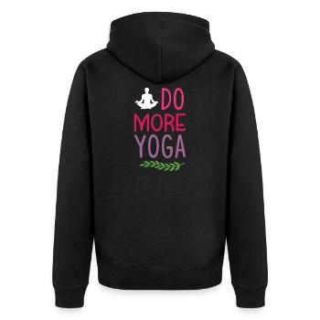 Faites plus de yoga - Veste à capuche bio Premium Unisexe - noir - Dos - Nico (187cm)