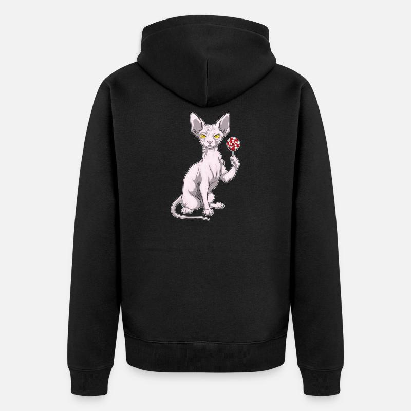 Sucette Chat Sphynx - Veste à capuche bio Premium Unisexe - noir