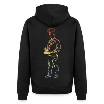 Chef - Veste à capuche bio Premium Unisexe - noir - Dos - Nico (187cm)