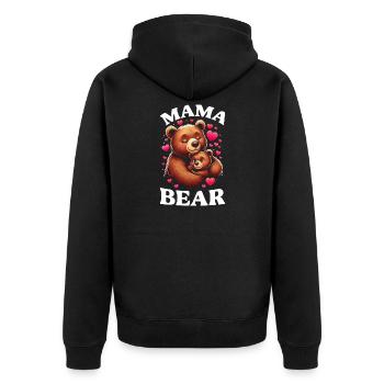 Mama Bear Fête des Mères Mère Parent Mama Bear - Veste à capuche bio Premium Unisexe - noir - Dos - Nico (187cm)