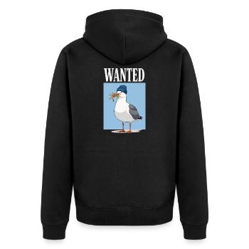 Gesucht Möwe Eiscreme Abenteuer - Veste à capuche bio Premium Unisexe - noir - Dos - Nico (187cm)