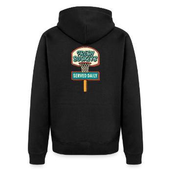 Basketball Saying Humor Basketball Player Gift Idea - Unisex Premium Organic Zip Hoodie - black - Back - Nico (187cm)