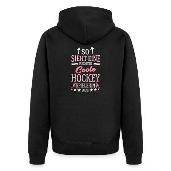 Voilà à quoi ressemble un joueur de hockey cool : le hockey - Veste à capuche bio Premium Unisexe - noir - Dos - Nico (187cm)