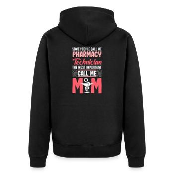 Pharmacist Pharmaceutical Technical - Unisex Premium Organic Zip Hoodie - black - Back - Nico (187cm)