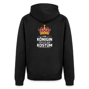 Reine costume La reine n’a pas besoin de couronne costumée - Veste à capuche bio Premium Unisexe - noir - Dos - Nico (187cm)