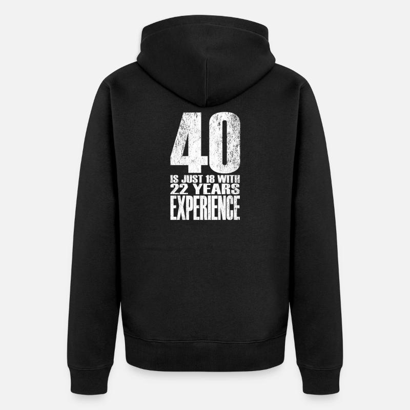 Quarante ans d’expérience - Veste à capuche bio Premium Unisexe - noir