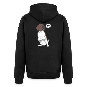 Chien de pointe allemand à poil court allemand - Veste à capuche bio Premium Unisexe - noir - Dos - Nico (187cm)