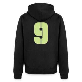 9 - Veste à capuche bio Premium Unisexe - noir - Dos - Nico (187cm)