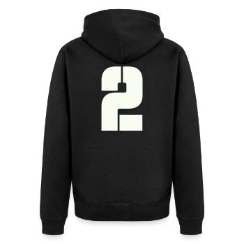 2 - Veste à capuche bio Premium Unisexe - noir - Dos - Nico (187cm)